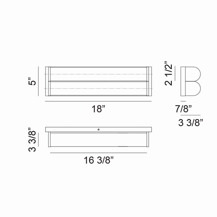 Matteo Lighting S07028MB LED Wall Sconce