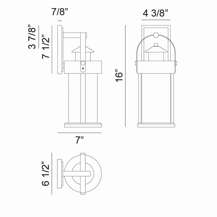 Matteo Lighting S09301MB One Light Wall Sconce