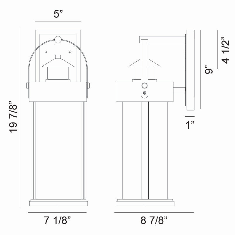 Matteo Lighting S09302MB One Light Wall Sconce