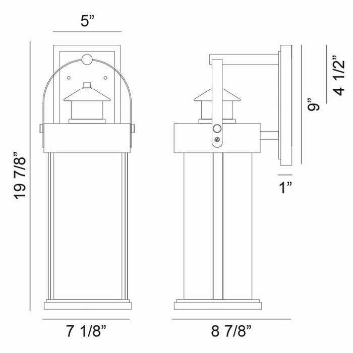 Matteo Lighting S09302MB One Light Wall Sconce