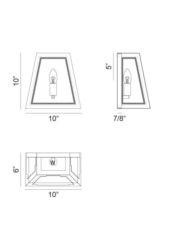 Matteo Lighting W72101MBAG One Light Wall Sconce