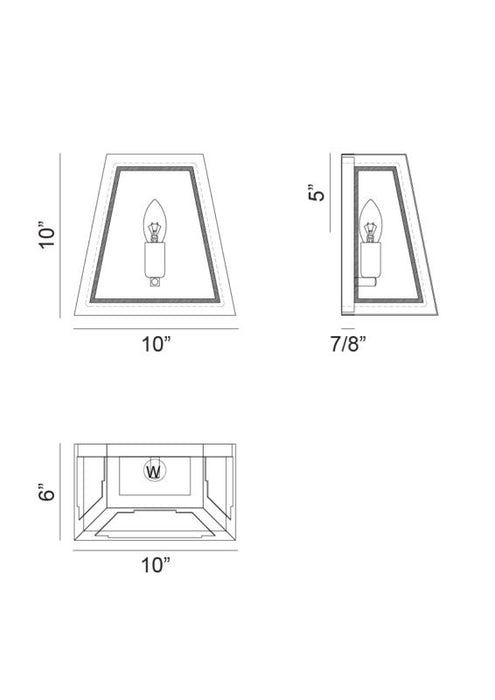 Matteo Lighting W72101MBAG One Light Wall Sconce