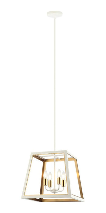 Matteo Lighting C72104WHAG Four Light Pendant