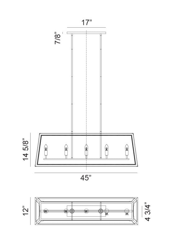Matteo Lighting C72105MBAG Five Light Chandelier