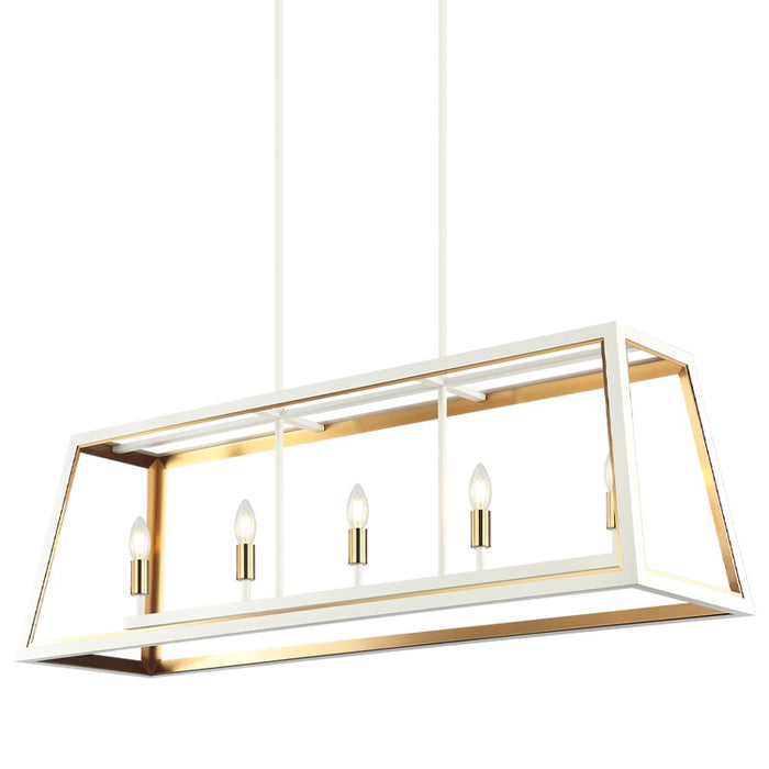Matteo Lighting C72105WHAG Five Light Chandelier