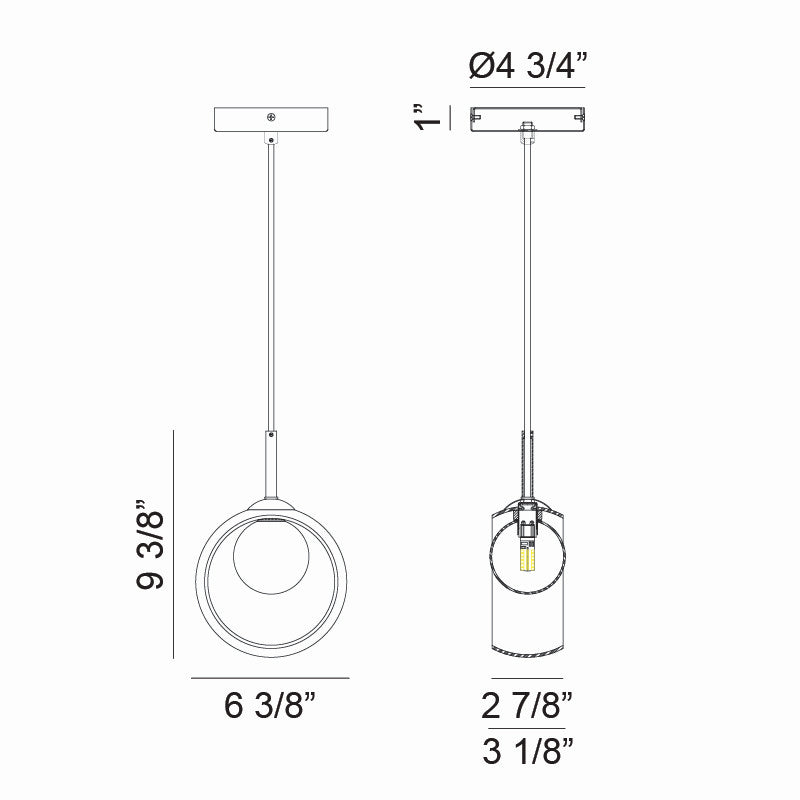 Matteo Lighting C60601BKSM LED Pendant