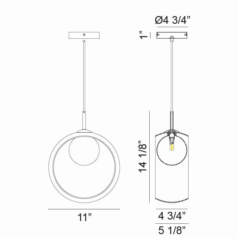 Matteo Lighting C60611AGCL LED Pendant