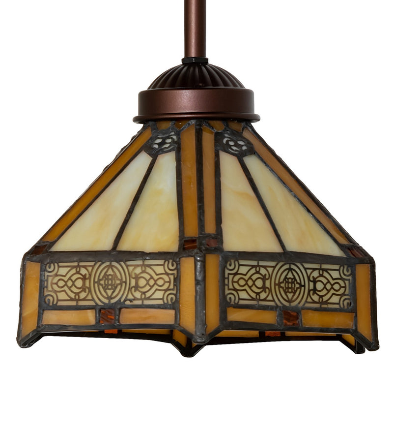 Meyda Tiffany 182400 One Light Mini Pendant, Mahogany Bronze