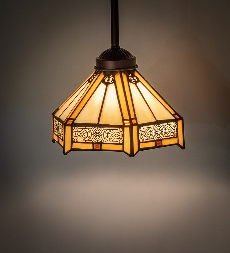 Meyda Tiffany 182400 One Light Mini Pendant, Mahogany Bronze