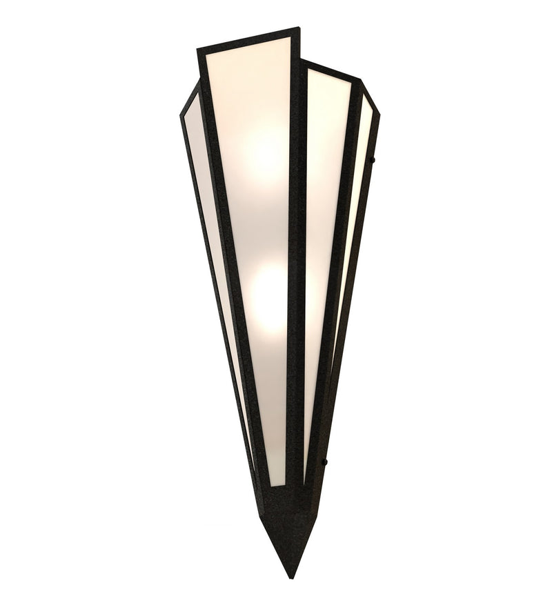 Meyda Tiffany 255754 Two Light Wall Sconce, Textured Black