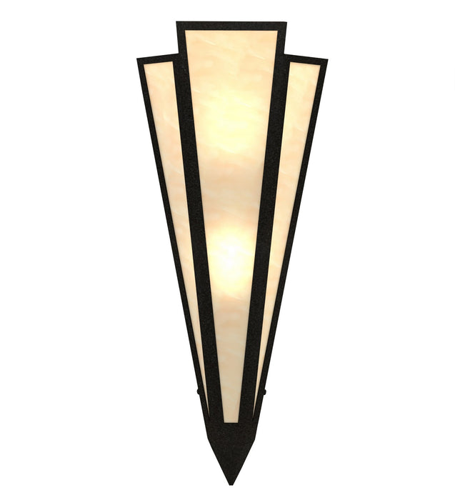 Meyda Tiffany 255757 Two Light Wall Sconce, Textured Black