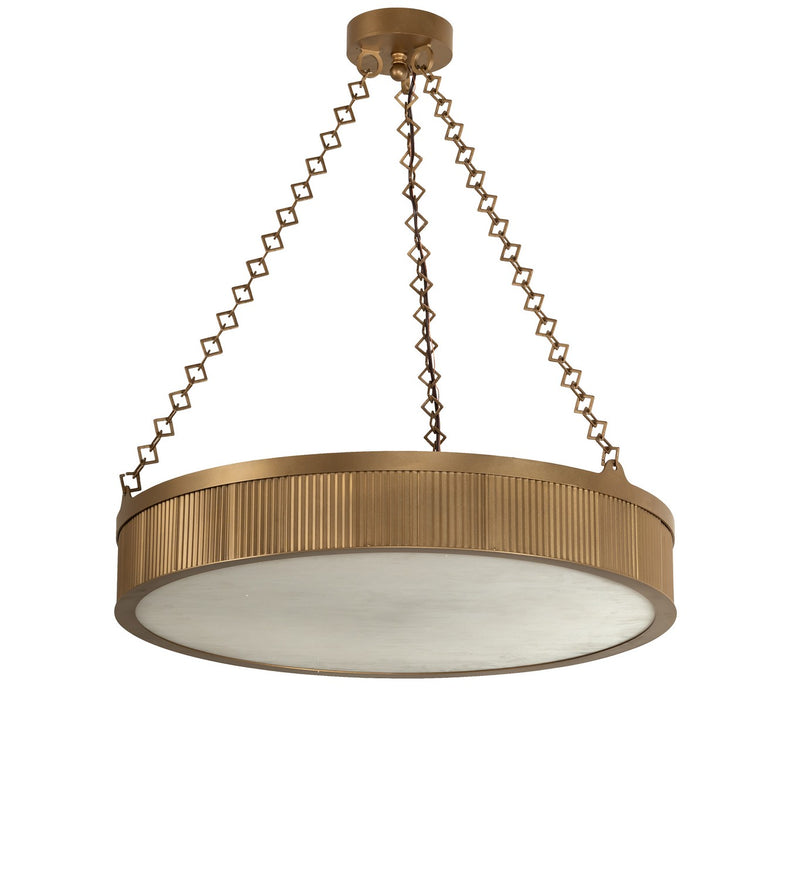 Meyda Tiffany 257388 Six Light Semi-Flushmount, Gold Metallic
