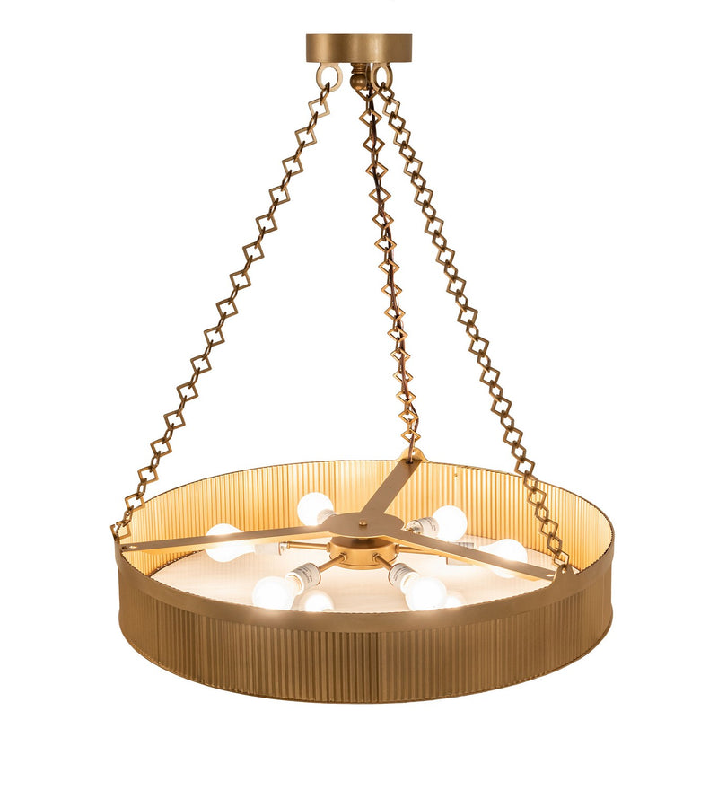 Meyda Tiffany 257388 Six Light Semi-Flushmount, Gold Metallic