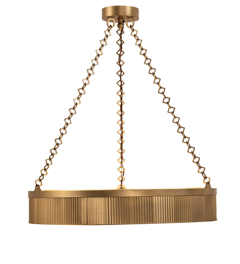 Meyda Tiffany 257388 Six Light Semi-Flushmount, Gold Metallic