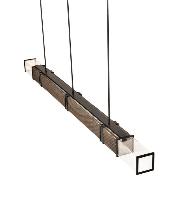 Meyda Tiffany 258960 LED Pendant, Solar Black/Gold Matte