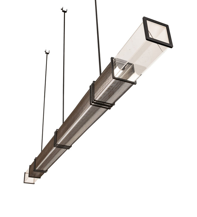 Meyda Tiffany 258960 LED Pendant, Solar Black/Gold Matte