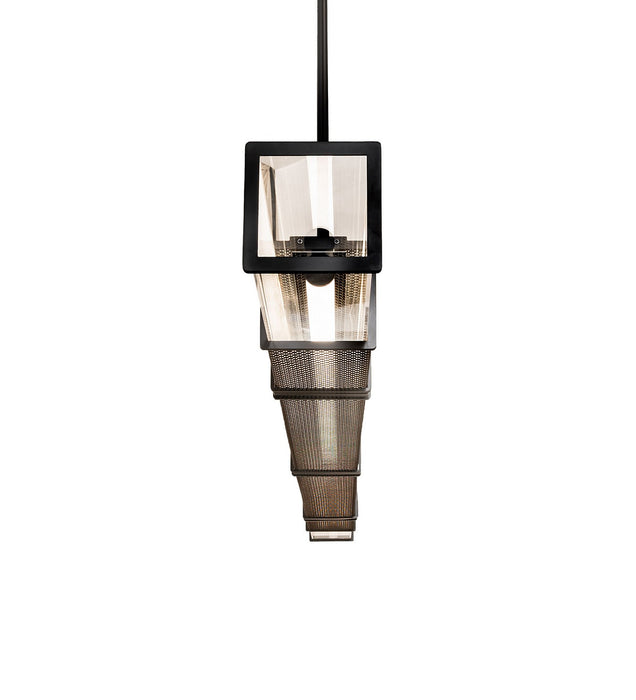 Meyda Tiffany 258960 LED Pendant, Solar Black/Gold Matte