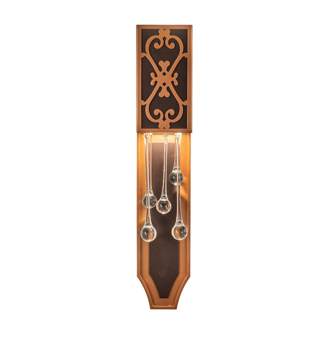 Meyda Tiffany 259244 Two Light Wall Sconce, Mahogany Bronze/Metallic Bronze