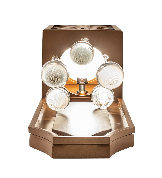 Meyda Tiffany 259244 Two Light Wall Sconce, Mahogany Bronze/Metallic Bronze