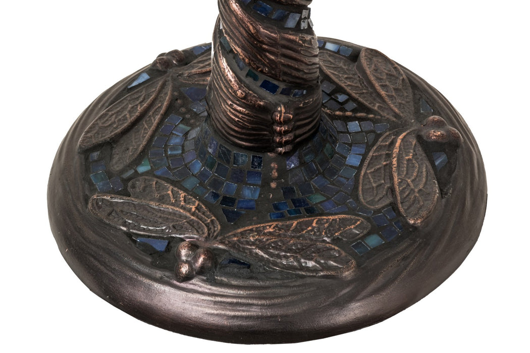 Meyda Tiffany 259779 Three Light Table Lamp, Mahogany Bronze