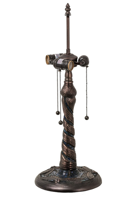 Meyda Tiffany 259779 Three Light Table Lamp, Mahogany Bronze