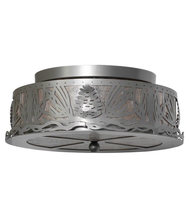 Meyda Tiffany 261652 Two Light Flushmount, Nickel