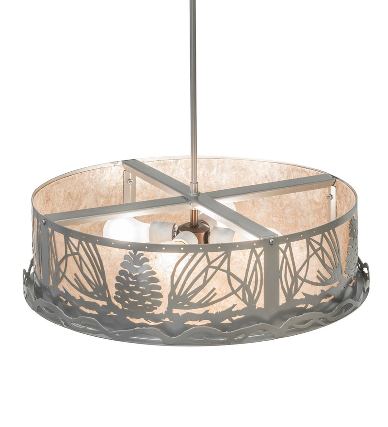 Meyda Tiffany 261653 Four Light Pendant, Nickel