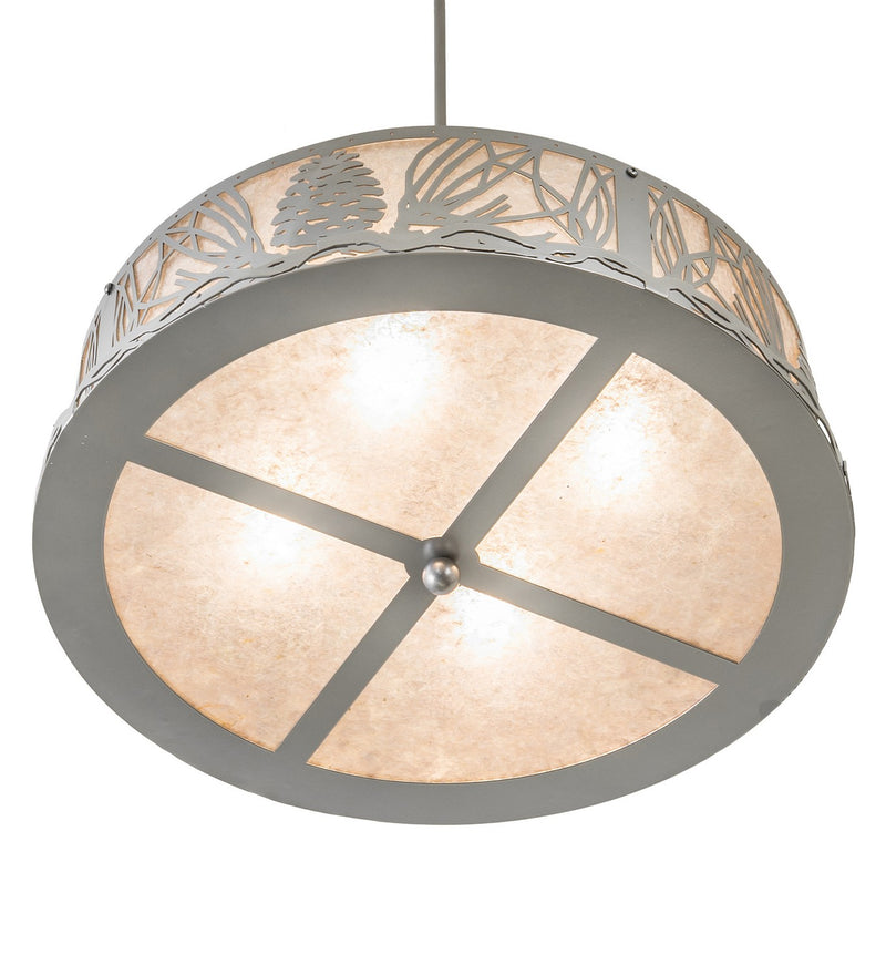 Meyda Tiffany 261653 Four Light Pendant, Nickel