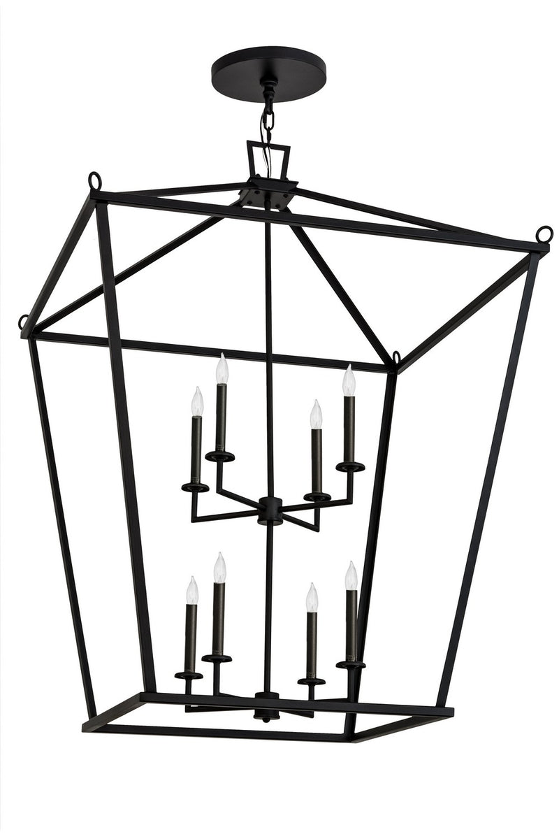 Meyda Tiffany 261732 Eight Light Pendant, Textured Black