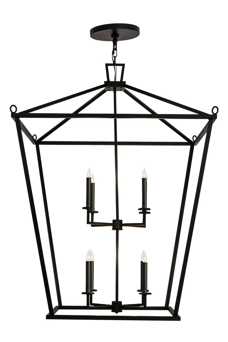 Meyda Tiffany 261732 Eight Light Pendant, Textured Black