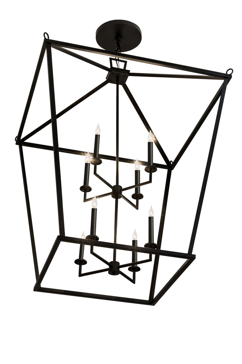 Meyda Tiffany 261732 Eight Light Pendant, Textured Black