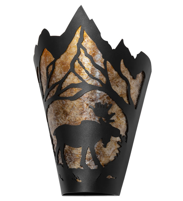 Meyda Tiffany 261845 One Light Wall Sconce, Textured Black