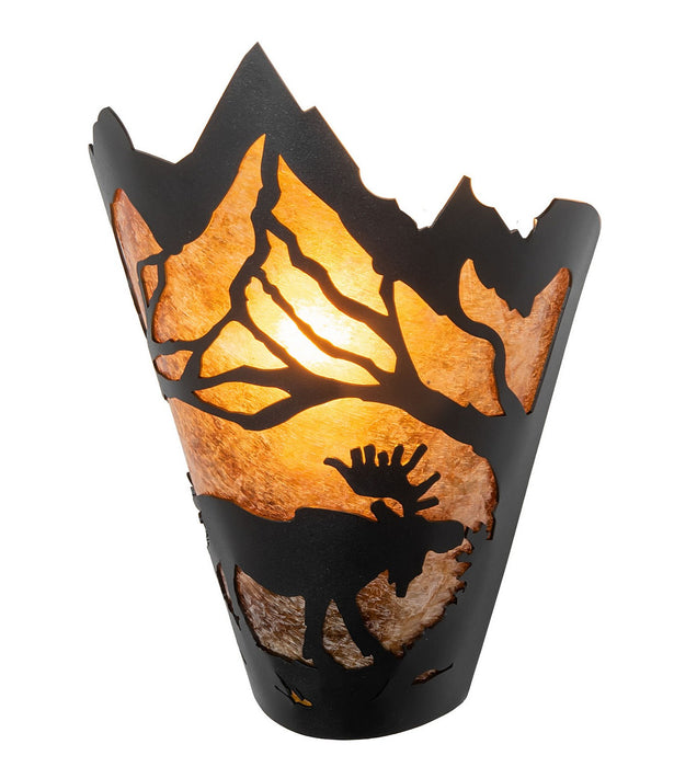 Meyda Tiffany 261845 One Light Wall Sconce, Textured Black