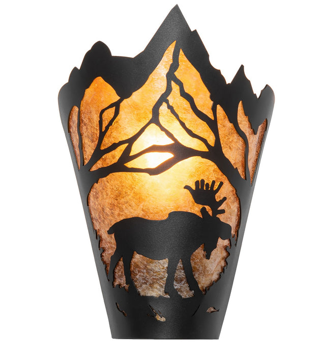 Meyda Tiffany 261845 One Light Wall Sconce, Textured Black
