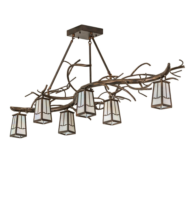 Meyda Tiffany 262449 Six Light Chandelier, Dark Burnished Antique Copper