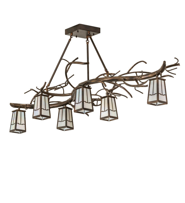 Meyda Tiffany 262449 Six Light Chandelier, Dark Burnished Antique Copper