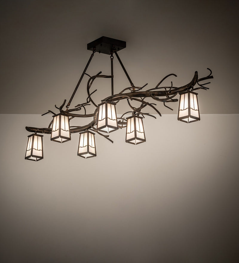Meyda Tiffany 262449 Six Light Chandelier, Dark Burnished Antique Copper