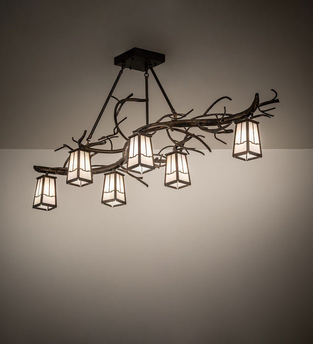 Meyda Tiffany 262449 Six Light Chandelier, Dark Burnished Antique Copper