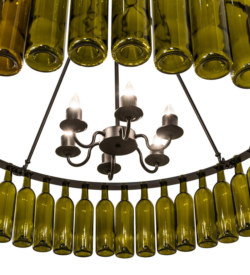 Meyda Tiffany 263172 Six Light Chandelier, Textured Black
