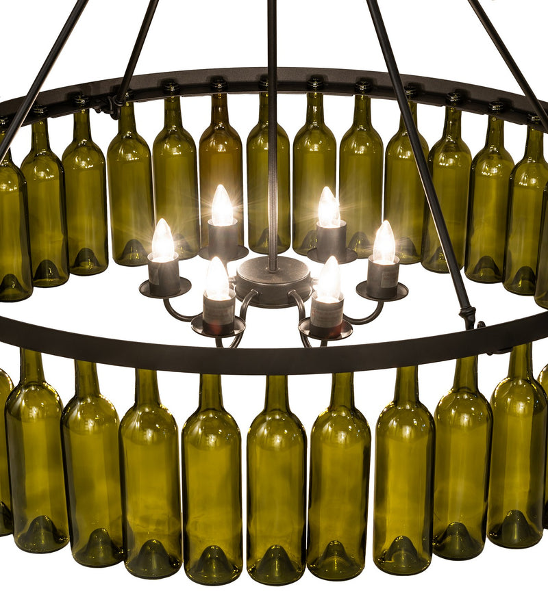 Meyda Tiffany 263172 Six Light Chandelier, Textured Black