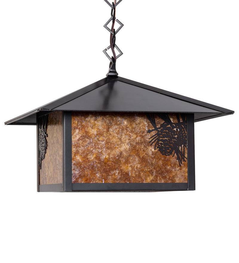 Meyda Tiffany 263707 13" Pendant, Craftsman Brown