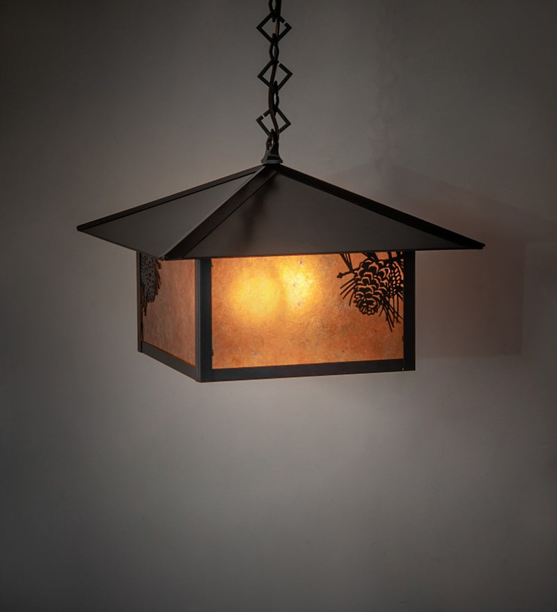 Meyda Tiffany 263707 13" Pendant, Craftsman Brown