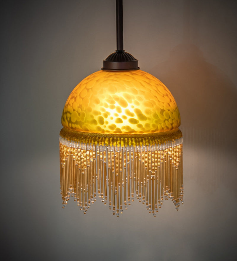 Meyda Tiffany 265579 One Light Mini Pendant, Mahogany Bronze