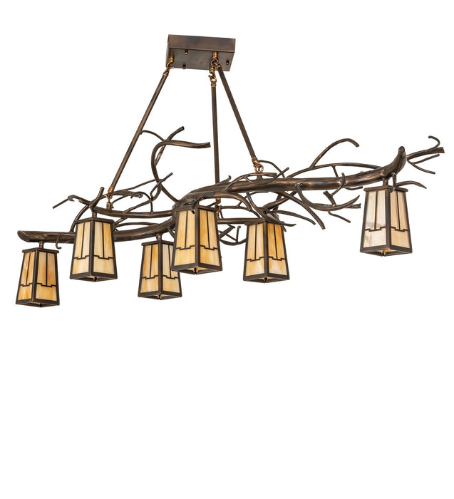 Meyda Tiffany 265663 Six Light Chandelier, Dark Burnished Antique Copper