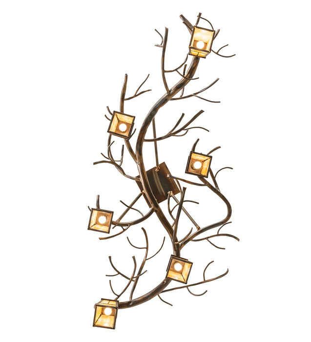 Meyda Tiffany 265663 Six Light Chandelier, Dark Burnished Antique Copper