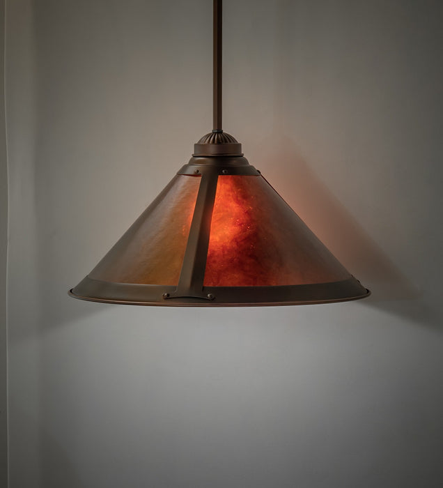 Meyda Tiffany 265771 One Light Pendant, Mahogany Bronze