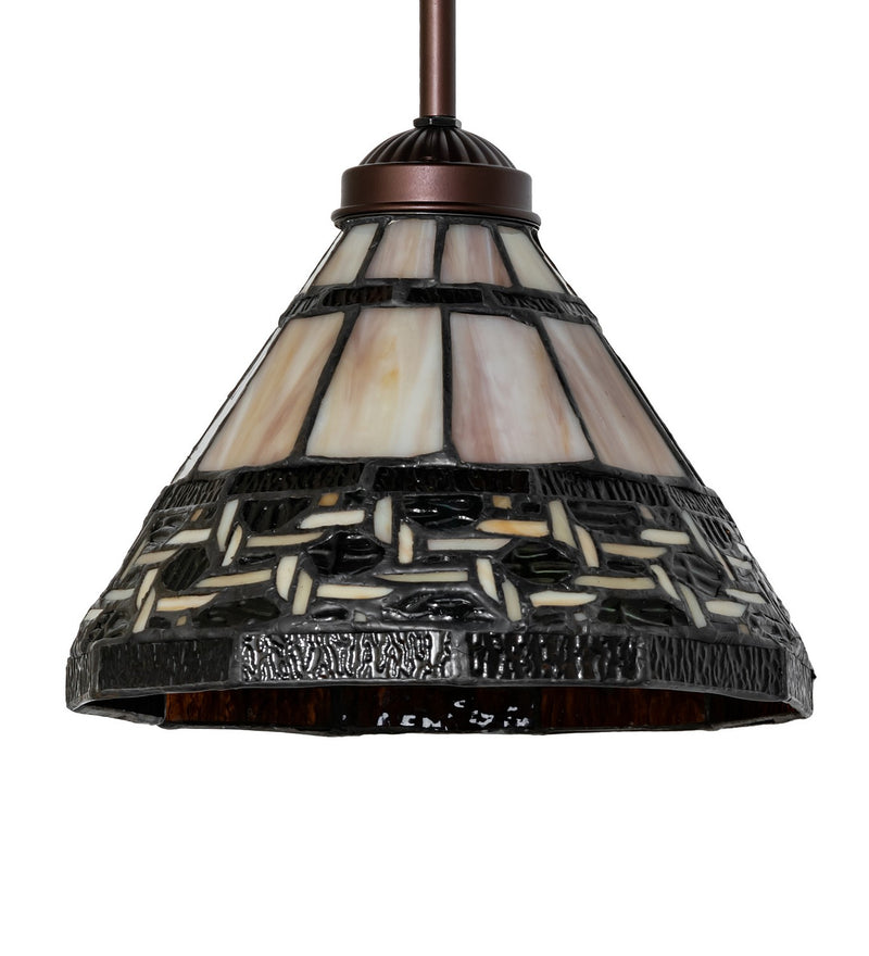 Meyda Tiffany 265802 One Light Mini Pendant, Mahogany Bronze