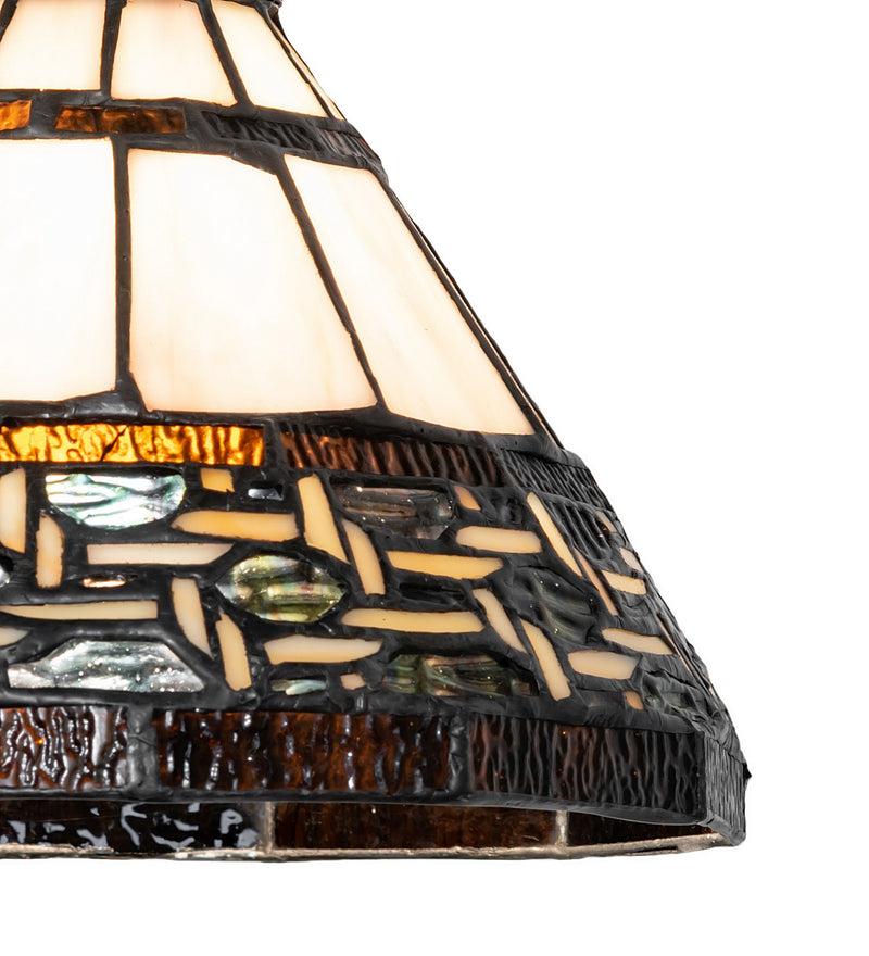 Meyda Tiffany 265802 One Light Mini Pendant, Mahogany Bronze
