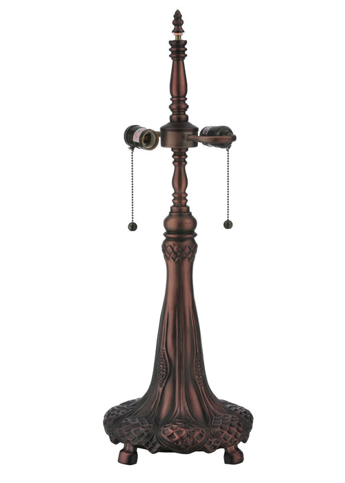Meyda Tiffany 266004 Two Light Table Lamp, Mahogany Bronze