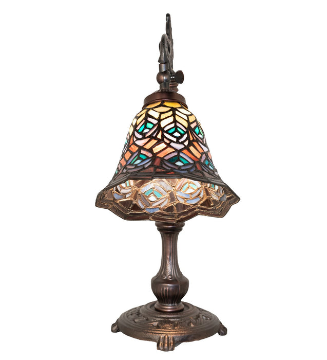 Meyda Tiffany 244782 One Light Table Lamp, Mahogany Bronze